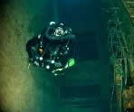 Technical diver on the zenobia in cyprus