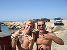  diving instructor with a student learning to dive in cyprus. A great diving relationship