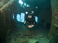 Technical diving on the cricket wreck in cyprus