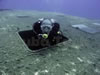 twinset diver with trimix or nitrox on a dive in cyprus